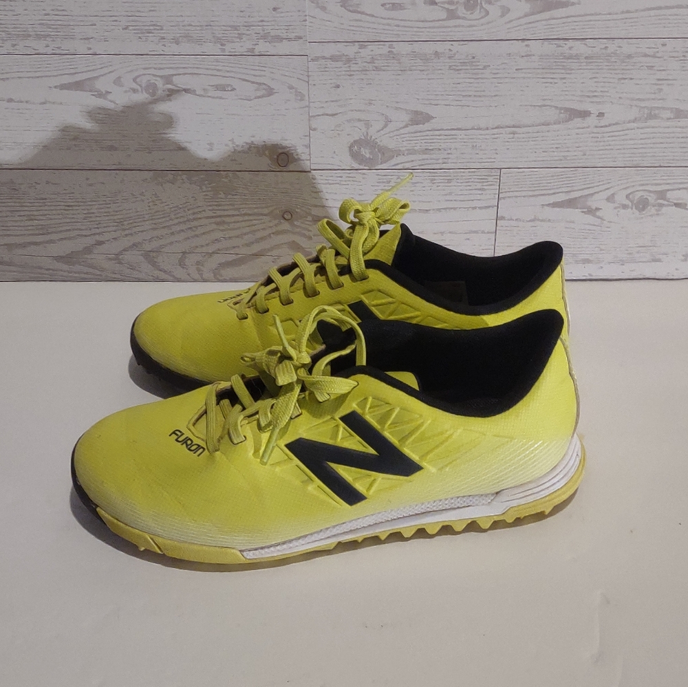 New Balance Furon V5 Dispatch Turf Junior Soccer Shoes Bright Yellow Sz 1.5